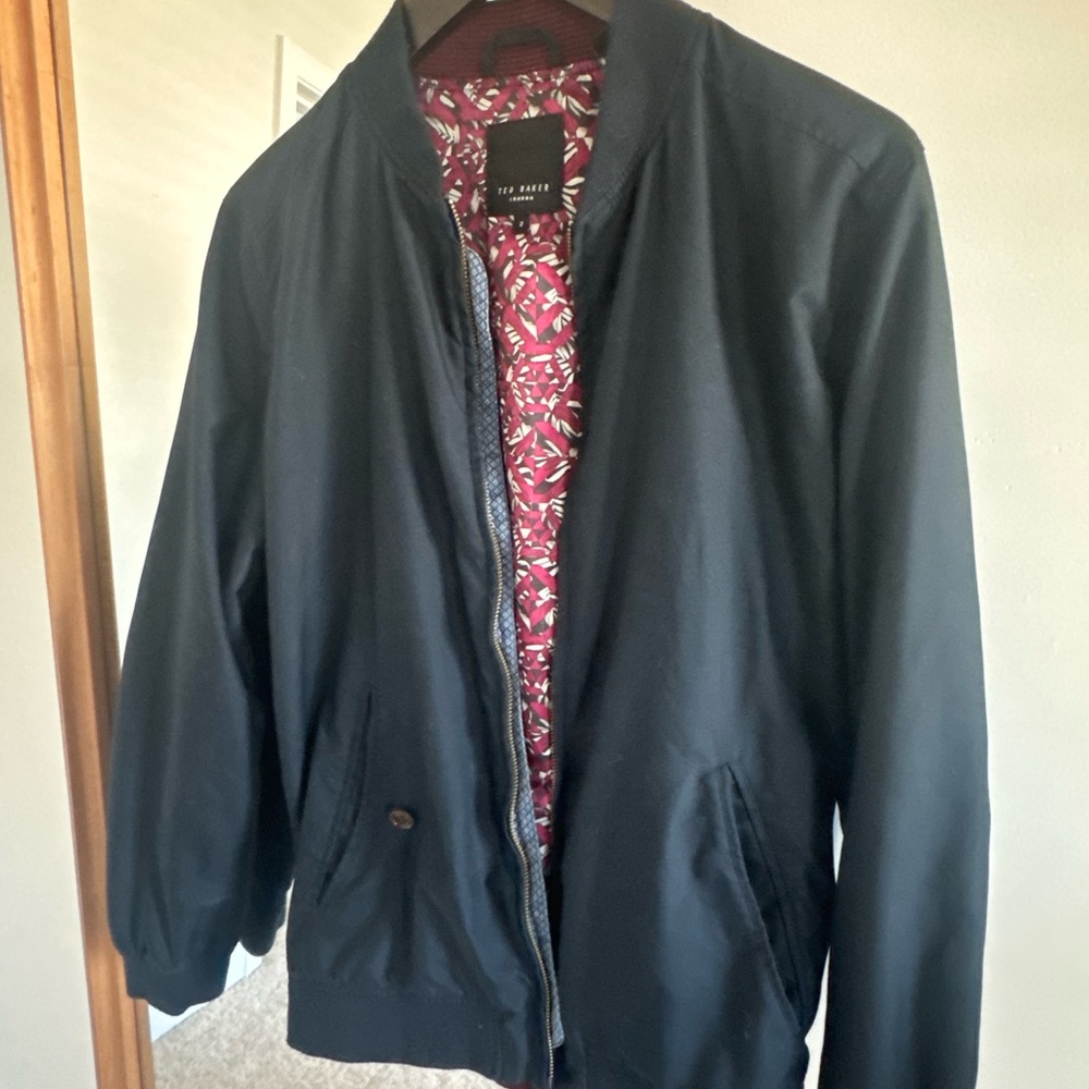 Ted Baker Men's Dark Blue Bomber Jacket